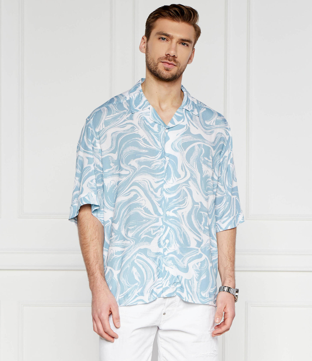 Рубашка Lapis_3 BOSS ORANGE - голубой(50514572)