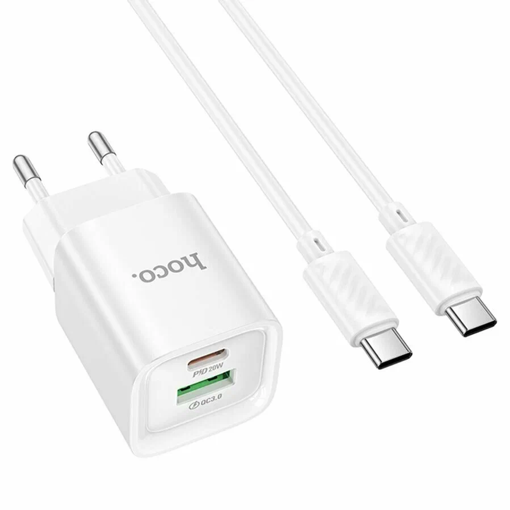 СЗУ HOCO C147A Charm PD20W+QC3.0 charger set(C to C)(EU)