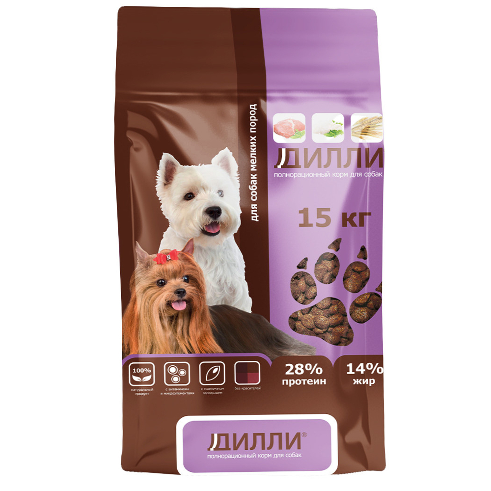 Дилли корм сухой для собак мелких пород