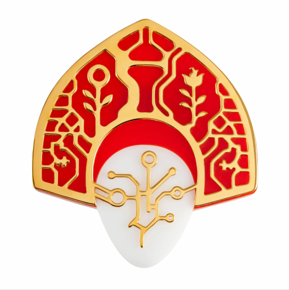 Брошь "Голубушка Оленька"