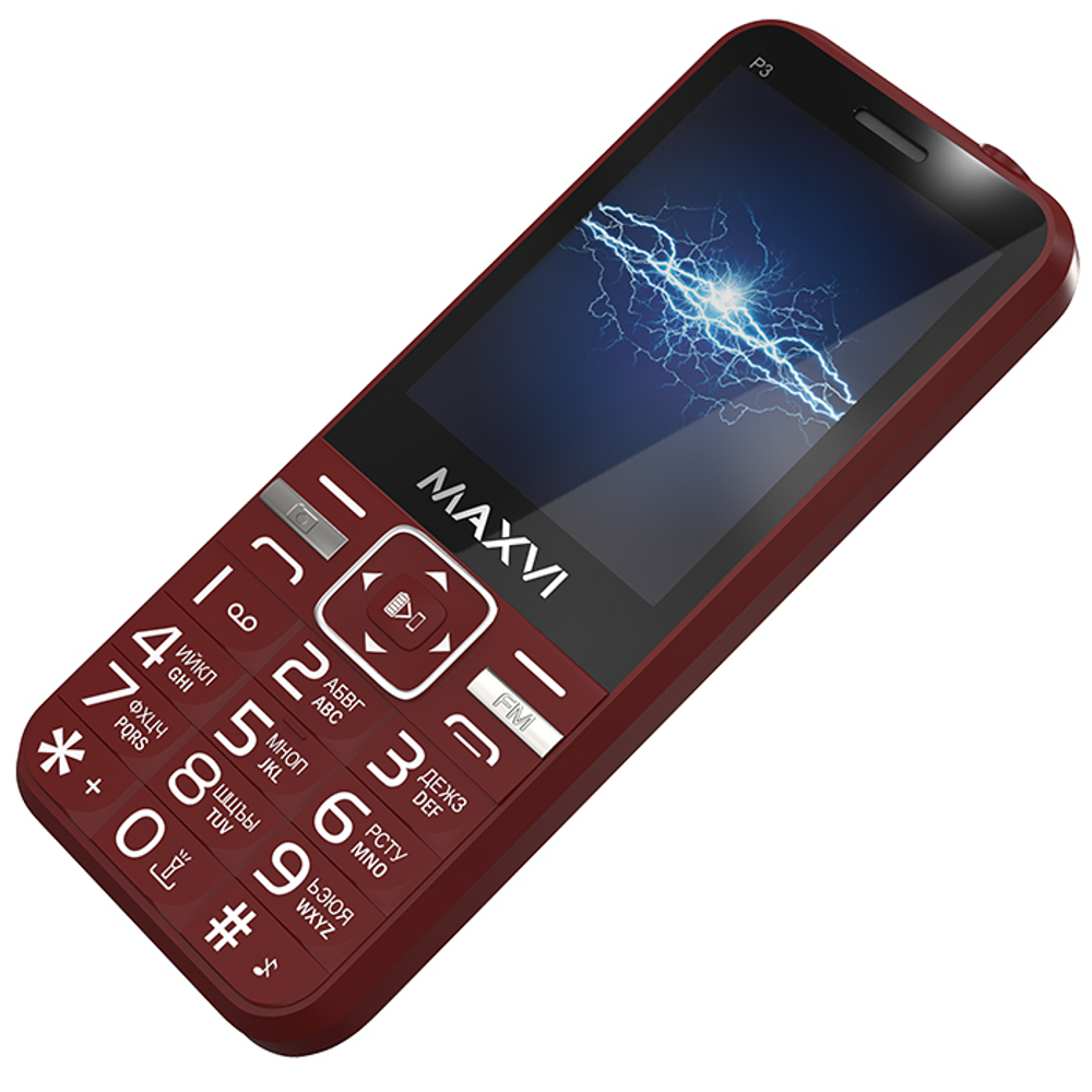 Сотовый телефон Maxvi P3 Wine Red