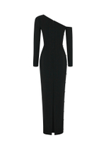 Платье миди из крепа с кристаллами