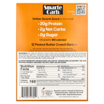 NuGo Nutrition, Протеиновый батончик Smarte Carb®, хрустящая арахисовая паста, 12 батончиков, 52 г (1,83 унции)