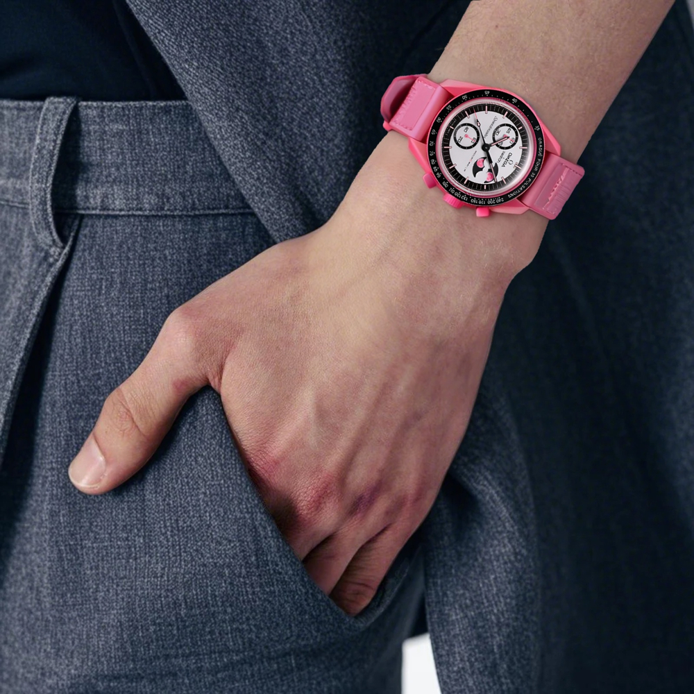 SWATCH X Omega Bioceramic MoonSWATCH Mission To The Pink Moon SO33P700