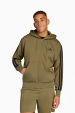 Кофта adidas Essentials 3-Stripes Fleece - зеленый