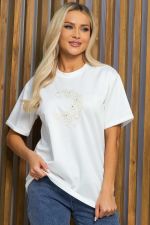 Футболка с вышивкой Эксклюзив (белая) Б12766-11М LT Collection