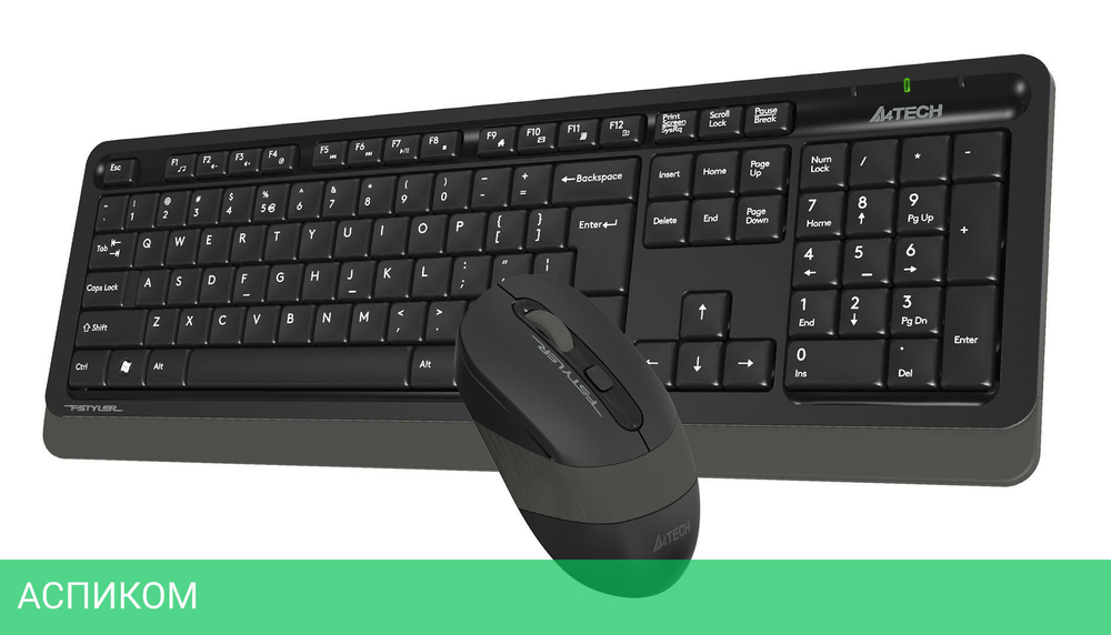 Набор периферии A4Tech Fstyler FG1010S черный/серый