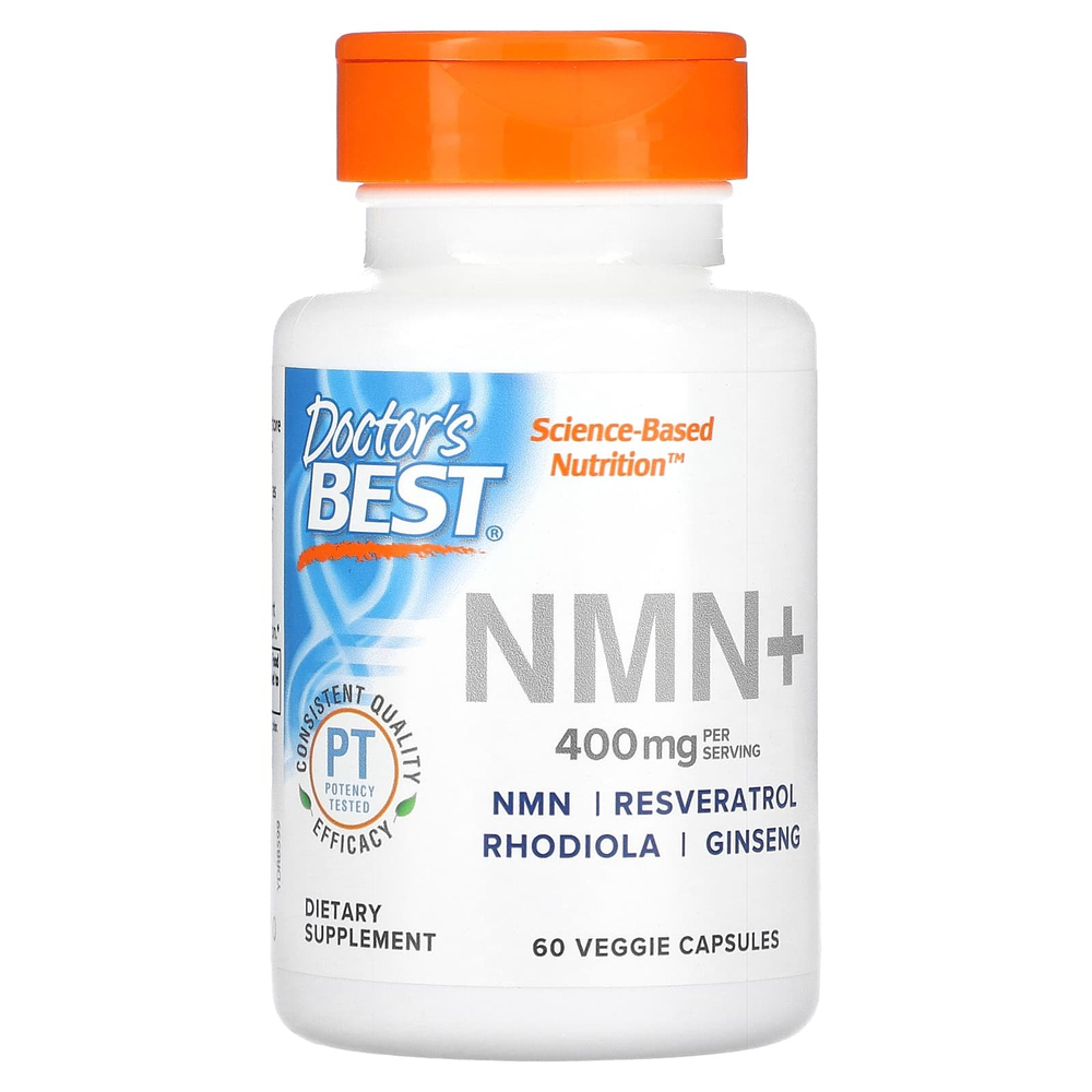 Doctor's Best, NMN+, 60 растительных капсул (200 мг в 1 капсуле)