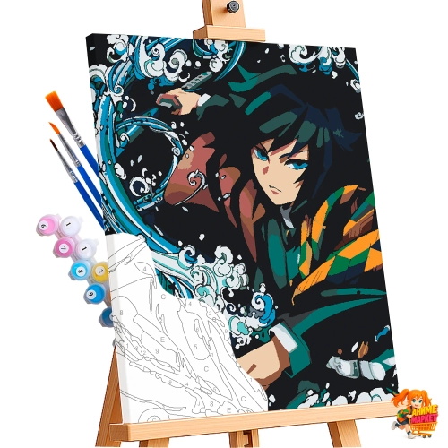 Картина по номерам Клинок рассекающий демонов Гию Томиока