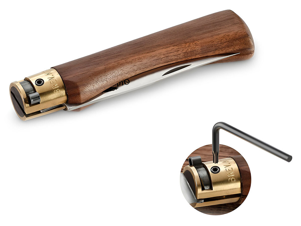 Нож складной Old Bear Classical Walnut XL, сталь W1.4060, Satin, орех