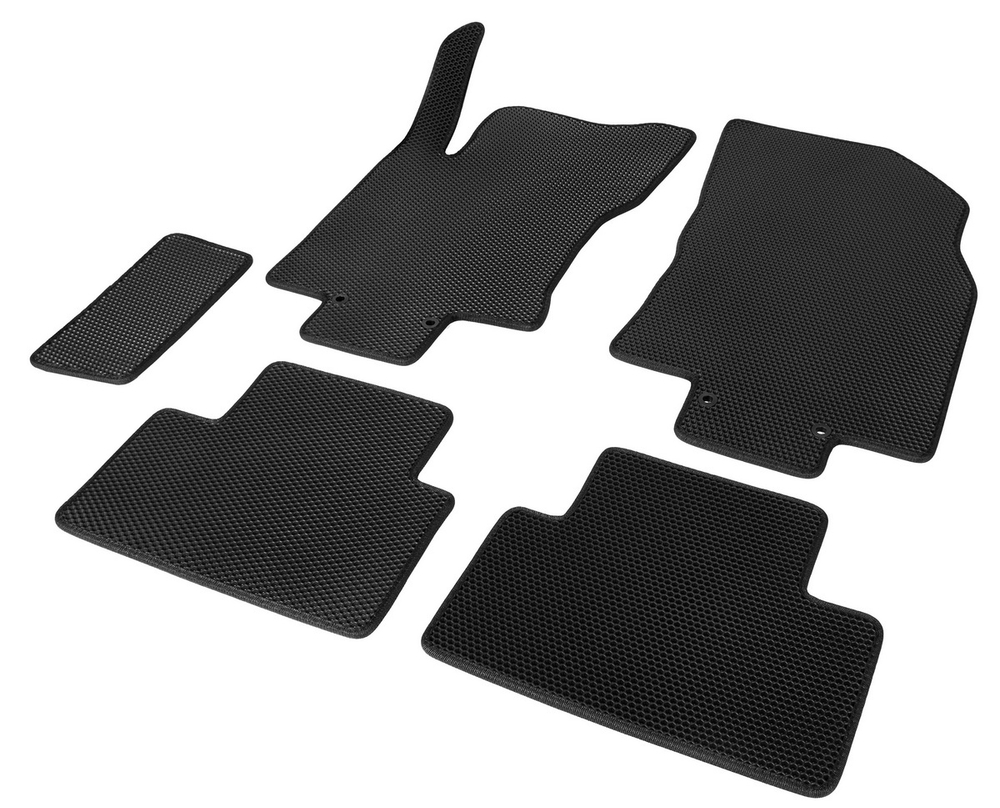Коврики в салон автомобиля AutoFlex EVA (ЭВА, ЕВА) Business для Nissan Qashqai II поколение (Российская сборка) 2015-2019 2019-н.в., 5 частей, с крепежом, 3410301