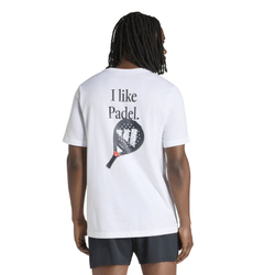 Теннисная футболка Adidas With Graphic For Padel Category - white