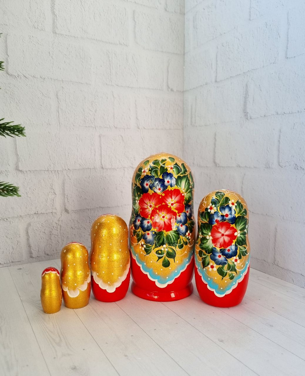 Матрешка 5м 15см нижегородская роспись, интерьерная