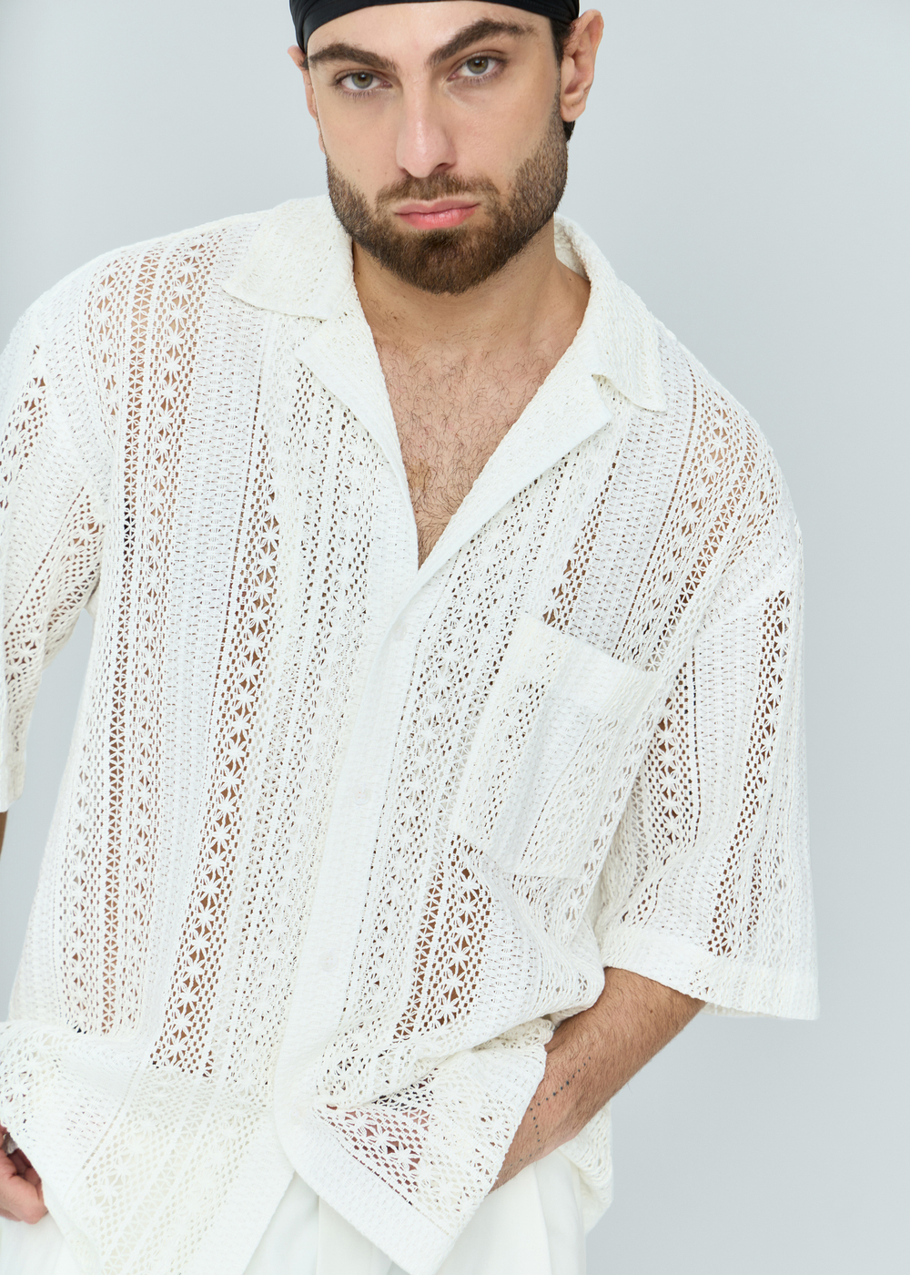 Рубашка из кружева | white lotus