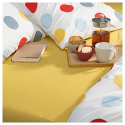 IKEA BRUKSVARA  (ИКЕА БРУКСВАРА)  -  Простыня на резинке, желтая, 90x200 см