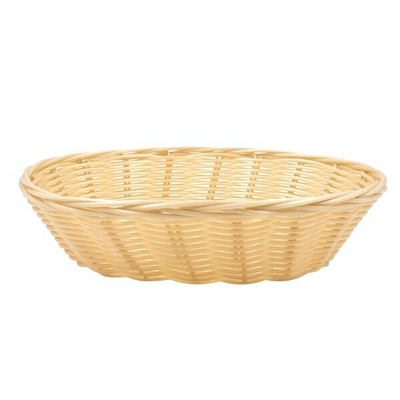 Корзина настольная овальная "Полиротанг", Д240 Ш200 В60, светло-бежевый