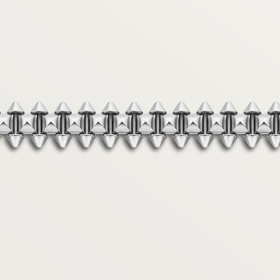 Clash de Cartier bracelet, flexible, medium model in white gold
