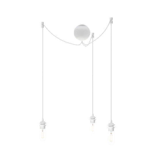 Кластер 3 Cannonball белый E27-15W LED, длина провода 2,5м, для всех Umage ламп