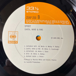 Винтажная виниловая пластинка LP Earth, Wind and Fire Spirit (Japan 1976) (No Obi)