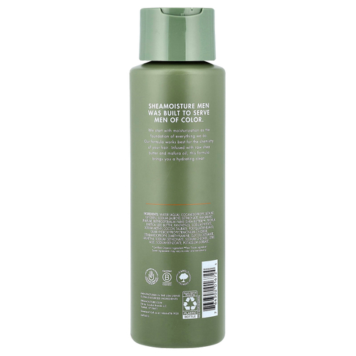 SheaMoisture, Для мужчин, увлажняющий шампунь, необработанное масло ши и масло мафуры, 444 мл (15,8 унции)