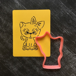 Кошка с бантом №2