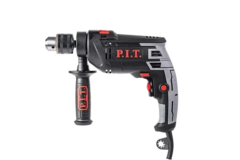 Дрель электрическая от сети ударная P.I.T. PSB13-C2, 780Вт, ударный механизм, реверс, регулировка об. 0-3000