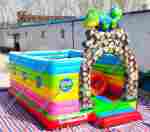 Коммерческий надувной батут "Забавный Хамелеон" 6*4,4*4 м