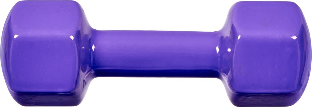 Гантель обрезиненная, фиолетовая 4 кг