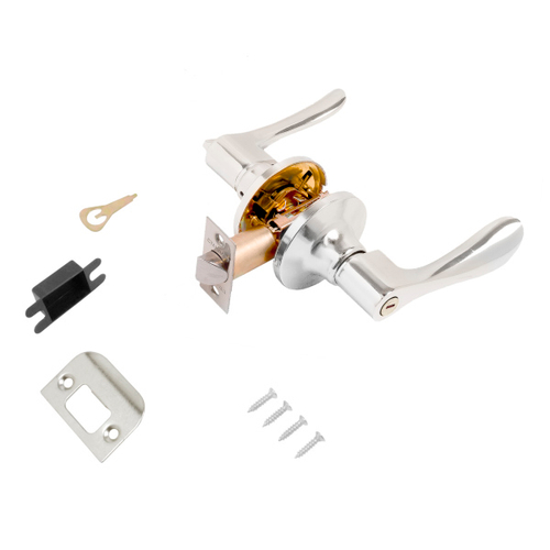 Замок ручка Хром с фиксатором 8531 ВК СР (20шт/уп)