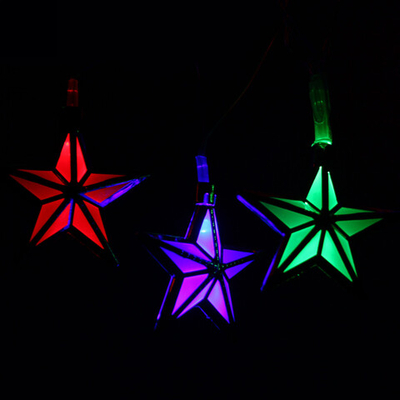 Гирлянда для дома 4м 28 ламп LED с насадками СЕРЕБРЯНАЯ ЗВЕЗДА, прозрач.пров., авторежим.,IP-20 RG/RB (возможность соединения)