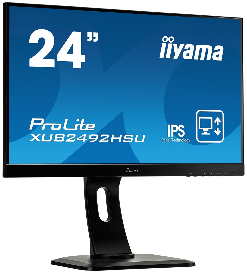 Монитор Iiyama 24;; ProLite XUB2492HSU-W1 1920x1080 IPS WLED 75Гц 5ms VGA HDMI DisplayPort