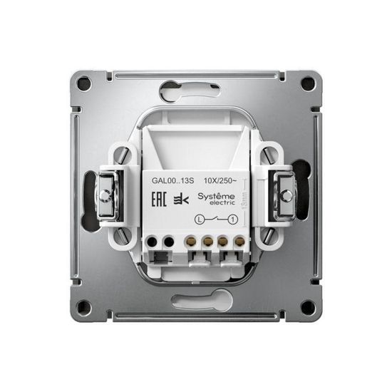 Выключатель 1-кл. ArtGallery 10AX с подсветкой быстрозажим. клем. механизм базальт SE GAL001413S