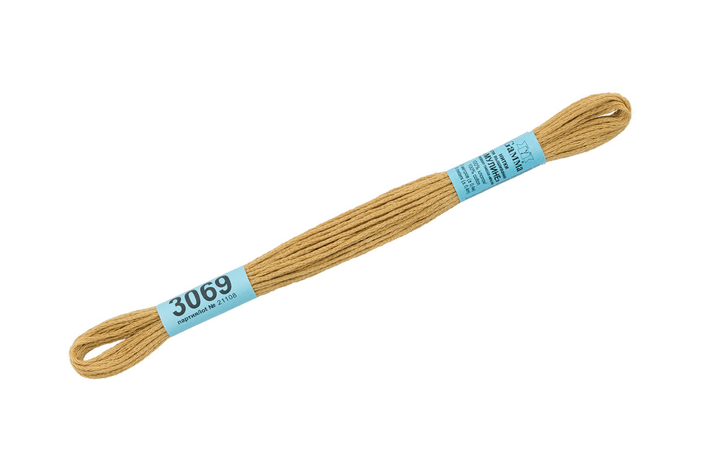 Мулине "Gamma", 100% хлопок, 8 м, №3069