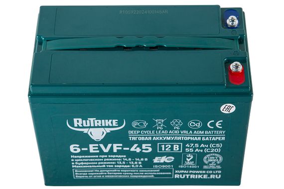 Тяговый аккумулятор RuTrike 6-EVF-45 (12V45A/H C3)