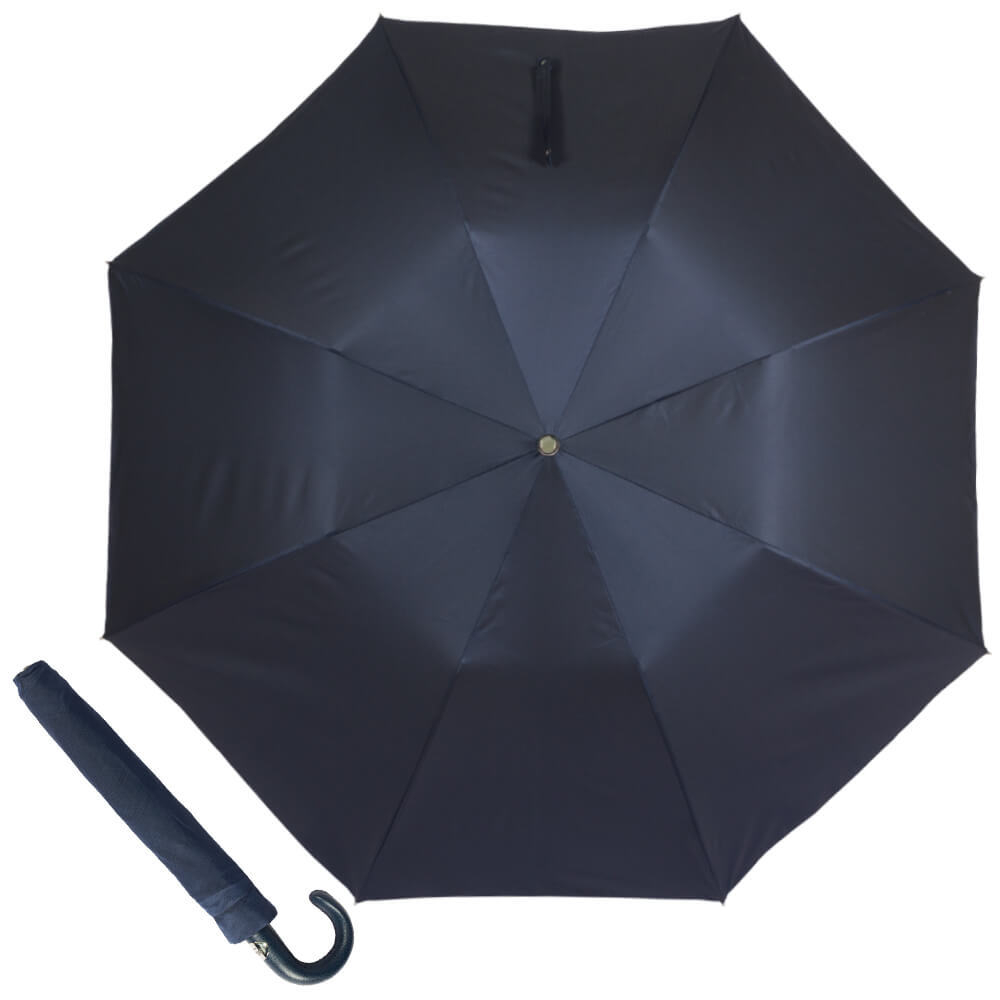 Зонт складной Pasotti Auto Classic Pelle Oxford Blu Pasotti