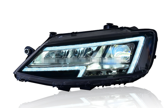 Передние фары Джетта 6 2011-2019 V18 type [Комплект Л+П; ходовые огни; би LED линза; электрокорректор; светодиодный поворотник]