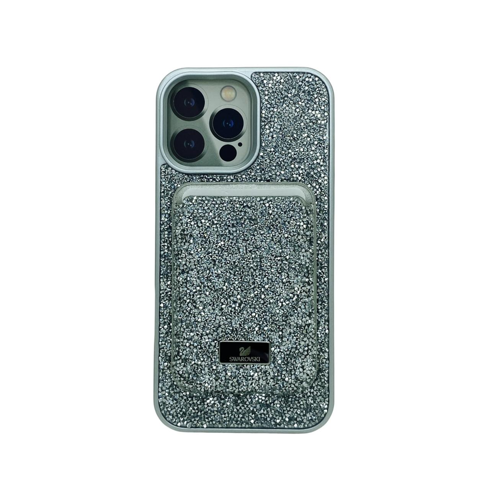 Чехол Swarovski с картхолдером для iPhone 16PROMAX