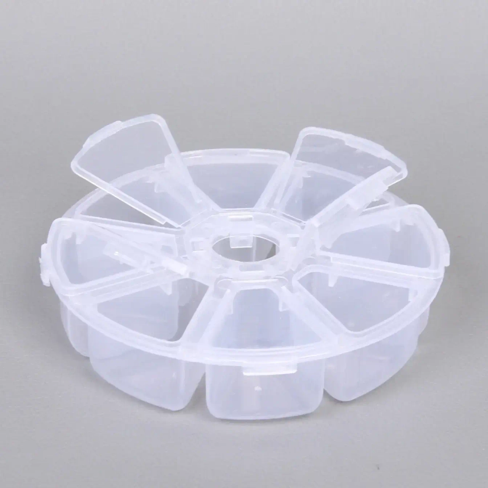 Органайзер для хранения мелочей, 8 ячеек «ИДЕЯДОМА», прозрачный, 10,5*3см (наклейка Селфи)✦