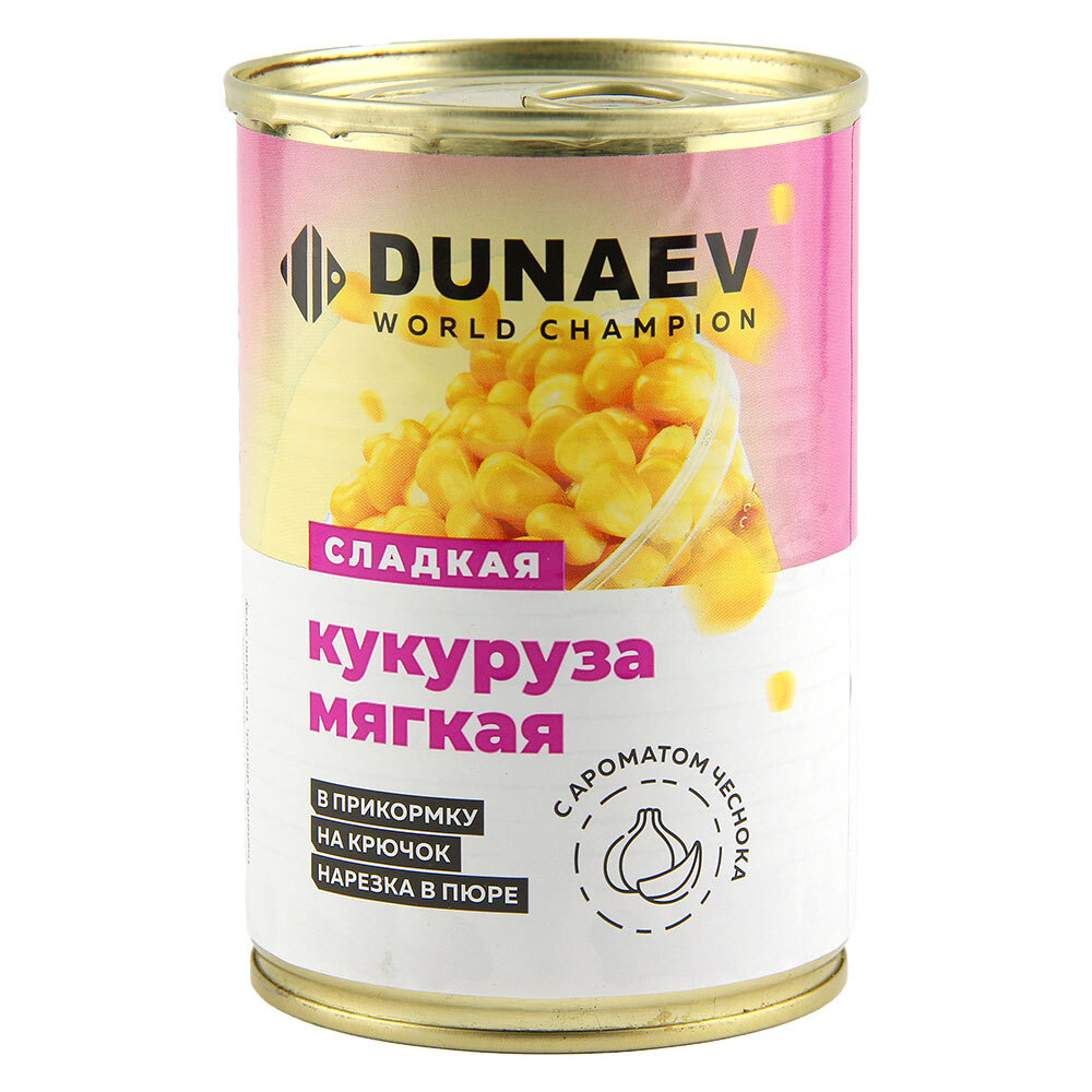 Кукуруза мягкая  м/банка 400мл DUNAEV Чеснок
