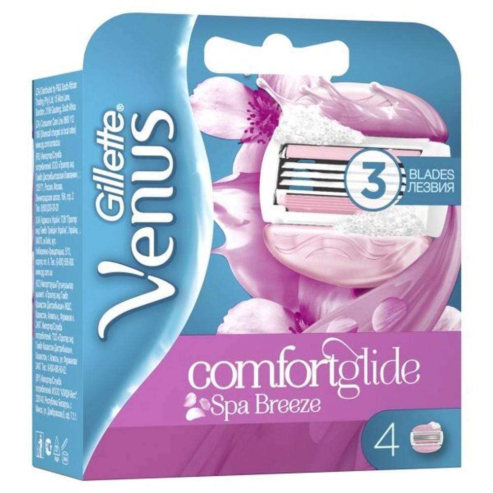 Gillette Кассеты сменные Venus ComfortGlide Spa Breeze, 4 шт
