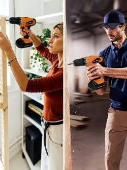 Аккумуляторная дрель-шуруповерт Luxotron, 20 В, 20+1 крутящий момент, 30 Н.м макс, 2 аккумулятора и светодиодная рабочая подсветка