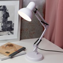Настольный светильник ЭРА N-214-E27-40W-W белый | Настольные светильники под лампу