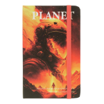 Записная книжка "Космос" А6 80 л, линия, на резинке твердый переплет,14*8,8см, 4 дизайна микс , С-30