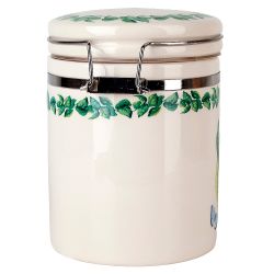 Банка для сыпучих продуктов (клипс)" " 15х10х14см v=630мл (керамика)(подарочная упаковка)
