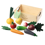 Развивающая детская игра "Набор овощей в деревянном ящичке"