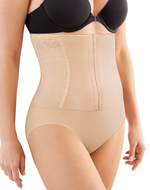 Корректирующие трусики с фронтальной застежкой на крючках (Размер: L) (Цвет: черный)