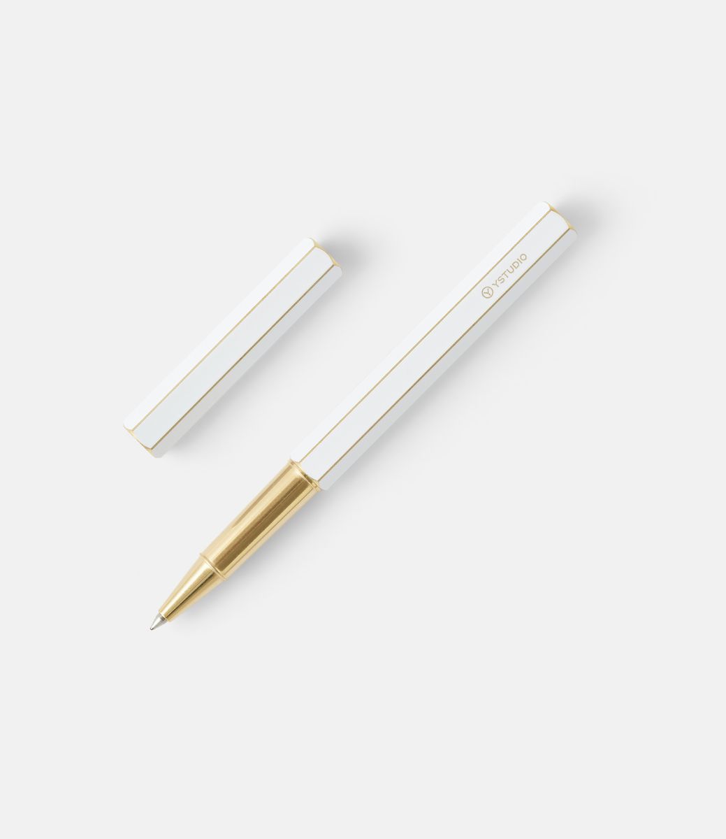Ystudio Classic Rollerball Pen White — ручка-роллер из латуни