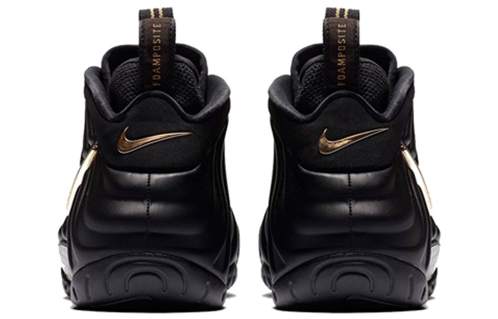 Кроссовки Nike Foamposite Pro Black Metallic Gold (Женская размерная сетка)