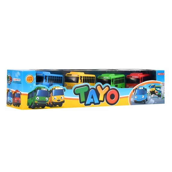 5Pcs Little Bus TAYO Toy Little Bus Tayo Car Toy Set Pull Back Mini Cars for Friend Mini (Tayo Rogi Gani Rani)