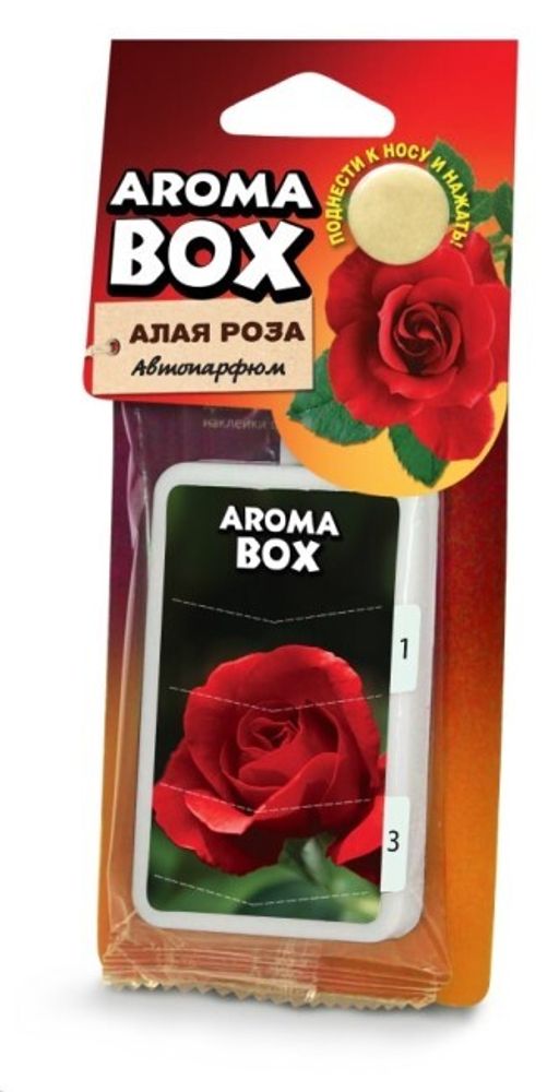 Ароматизатор подвесной  AROMA BOX  Алая роза (FOUETTE)